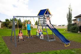 Garden Kids Wooden Swing Set Slide Outdoor Game Fun Top Spruce Wood 8 Foot Slide Unbranded Garden Kids Wooden Swi Wooden Swing Set Wooden Swings Swing Set