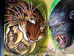 Tigers live their lives the ways humans would if they could. Gorilla Tiger Tattoo Flash By Mikeboissoneault On Deviantart