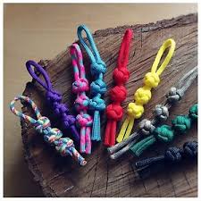 Thread your first piece of drawstring through a darning needle, and thread it through the channel you formed in step four. Set Of 3 Paracord Zip Zipper Pulls Lanyards Many Colours Handmade Uk Ebay
