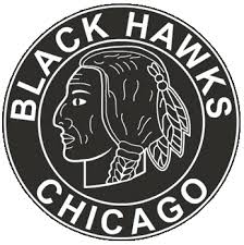 Chicago blackhawks logo by unknown author license: The History Of The Chicago Blackhawks Logo