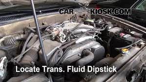 This applies to the 2005 sequoia with no dipstick to check the fluid level of the automatic transmission. Transmission Fluid Level Check Toyota 4runner 1996 2002 1999 Toyota 4runner Limited 3 4l V6