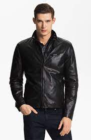 Armani Collezioni Blouson Leather Jacket Nordstrom Leather Jacket Men Jackets Men Fashion Best Leather Jackets