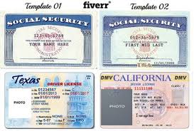 Font Used On Texas Drivers License Birth Certificate Template Id Card Template Social Security Card