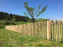 ganivelle bois 10m ecart 4 5cm cloture ganivelle amenagement jardin cloture chataignier