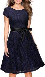 Vintage Floral Lace Dress Navy Blue And Black With Images Women Lace Dress Cocktail Evening Dresses Elegant Dresses