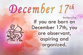 December 17 Famous Birthdays Sunsigns Org