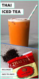 Making Thai Iced Tea At Home Is Easy Delicious And Refreshing This Thai Tea Recipe Has A Lovely Rich L Iced Tea Recipes Thai Tea Recipes Flavored Tea Recipes
