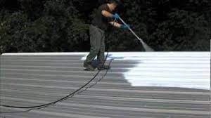 Spray Application Of Epox Z Nrg Cool Roof Coating Youtube