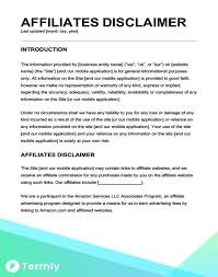 Affiliates Disclaimer Termly Disclaimer Templates Termly Affiliates Templates Research Outline Research Paper Outline