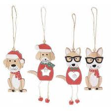Il est alors possible de choisir du rouge et du blanc à l'image du père noël. Decoration Pour Le Sapin De Noel Chien En Bois Toutenchat