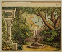 Schreiber Orientalischer Garten Hintergrund Nr 50 Alte Ausgabe Grosses Format Kunst Auf Papier Figurenmalerei Papierpuppen