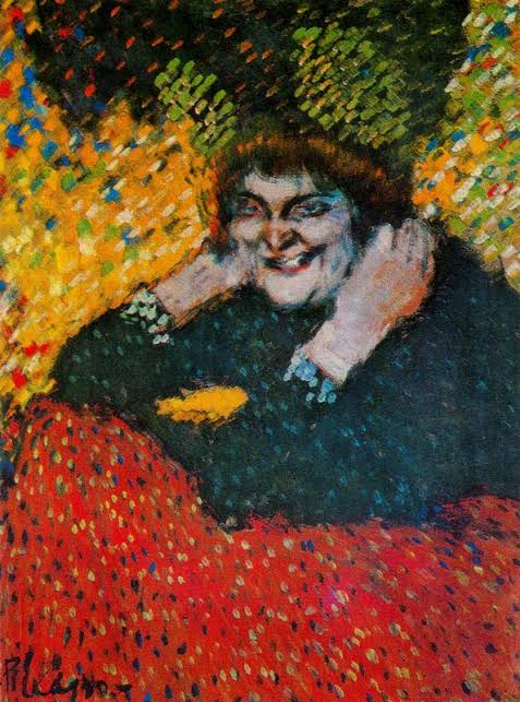 Image result for Pablo Picasso, Old Woman (Woman with Gloves), 1901"