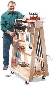 I also added two notched strips to the sides for storing smaller clamps. Mobile Clamp Rack Popular Woodworking Magazine