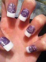 Common nail conditions and symptoms. Purple Nails With White Tips Nail And Manicure Trends