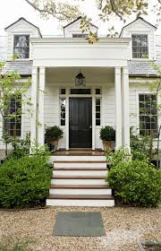 However, to really nail this trend, opt for a warm, creamy white. The Main Paint Color Is Benjamin Moore Swiss Coffee In Flat Finish And The Trim Is Benjamin Moore Swis House Exterior Painted Front Doors Traditional Exterior