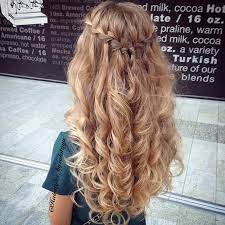 Start off by combing your right sideways hair, left sideways hair and hair on the back. 31 Half Up Half Down Prom Hairstyles Stayglam Hair Styles Long Hair Styles Curly Prom Hair