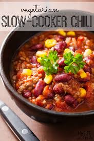 Vegetarian Crock Pot Chili Recipe Chili Recipe Crockpot Vegetarian Crockpot Vegetarian Chili Crock Pot