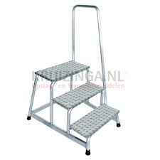 Maybe you would like to learn more about one of these? Stairs Stair Aluminium Platform Step Ladder Fixed Construction 3 Steps Handrail 465 Kruizinga En