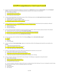 Ati Pn Comprehensive Exit Exam Form B 180 Questions And Answers Latest Update Already Graded A In 2021 Exam Nursing School Essential Nursing School Notes