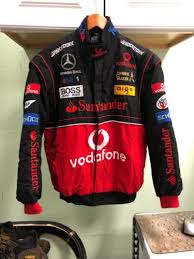 Mercedes Benz Mobile Racing Jacket Black Red Men S Santander Hugo Boss Used Read Jackets Nascar Jackets Hugo Boss Man