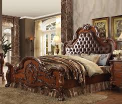 Tufted Cherry Oak King Bed 23137ek Dresden Acme Victorian Classic Dresden 23137ek Bed Buy Online Traditional Bedroom Furniture Bedroom Furniture Sets Luxurious Bedrooms