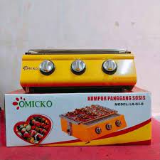 Jual kompor panggangan sosis getra, fomac atau kompor panggang tanpa asap zappelin, panggangan sosis 4 tungku murah warna merah, kompor panggang tanpa asap gratis ongkir hub : Jual Kompor Panggang Sosis Jagung 3 Tungku Omicko Terbaru Juli 2021 Blibli