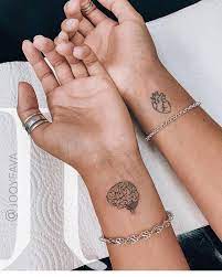 Brain Or Heart Use Both When You Fell In Love Save This Post If You Lik Simple Wrist Tattoos Brain Tattoo Tiny Tattoos