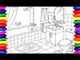 Animal numbers coloring pages (179). Coloring Pages Bathrooms Bathtub Toilet Drawing Pages To Color For Kids Learn Rainbow Color Youtube