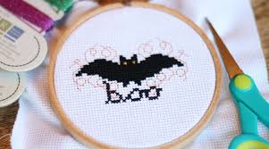 35 wide x 47 high. Halloween Bat Free Cross Stitch Pattern Catholic Sprouts