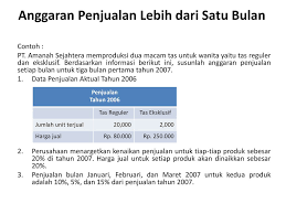 Soal & jawaban penganggaran perusahaan. Soal Anggaran Penjualan Cara Golden