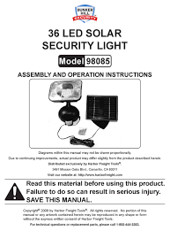 This solar powered security light automatically turns on when it senses motion. Bunker Hill Security 98085 Assembly And Operation Instructions Manual Pdf Download Manualslib