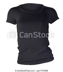 Download Women S Blank Black T Shirt Template Women S Blank Black T Shirt Front Design Template Canstock