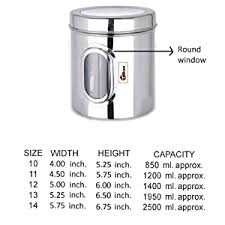 Whether you're a gourmet cook or prefer a menu that's quick and easy, the right food prep containers, tools and a little organization can make all the difference in the amount of time spent in the kitchen. Ebun Stainless Steel Set Of 9 Canisters Containers Ubha Dabba With Lid For Kitchen Storage Silver 850 1200 1400 1950 2500 3200 4000 5000 6000 Gms Amazon In Home Kitchen