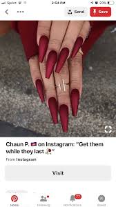 A large photo collection of dark green nails. Dark Red Acrylic Nails Matte Nail And Manicure Trends