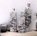 OEM ODM Service Factory Directly Italian Calacatta Viola White Plinth  Marble Coffee Table