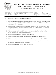 Savesave kop ujian.pdf for later. Kisi Kisi Soal Uas Sistem Operasi Semester 2 Jawabanku Id