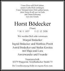 Bödecker ✔ найдено 1 значение слова ✔ bödecker: Traueranzeigen Von Horst Bodecker Trauer Und Gedenken