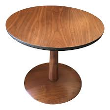 Shop for modern pedestal table at cb2. 1950s Mid Century Modern Round Walnut Pedestal Base Side Table Chairish