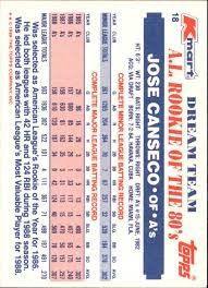 1991 score #441 jose canseco dream team estimated psa 10 value: 1989 K Mart 18 Jose Canseco Baseball Dream Team Nm Mt