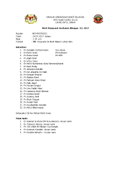 Sekolah kebangsaan sepakat jaya minit mesyuarat kokurikulum bil. Contoh Penulisan Minit Mesyuarat Kurikulum