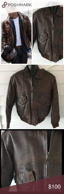Vintage M Julian Brown Leather Bomber Jacket Brown Leather Bomber Jacket Bomber Jacket Vintage Leather Bomber