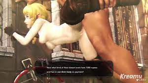 explicit, artist:kreamu, hyrule warriors, nintendo, the legend of zelda,  10s, 1boy, 1girl, 3d, against wall, ahegao, anal, animated, anus, areolae,  arm support, arrow (projectile), ass, back, bare shoulders, before and  after, blonde