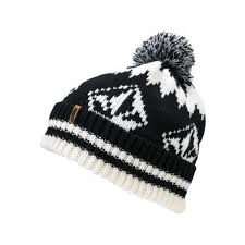 Black And White Beanie Volcom Logo Black White Pom Beanie Beanie Pom Beanie Men S Beanies