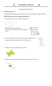 Berilah tanda silang x pada huruf a b c atau d pada jawaban yang benar. Matematika Online Exercise For 5
