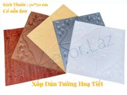 Xốp Dán Tường Giả Da Họa Tiết 3D
