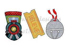Polar Express Train Golden Ticket Believe Hand Drawn Bell Sublimation Polar Express Train Polar Express How To Draw Hands