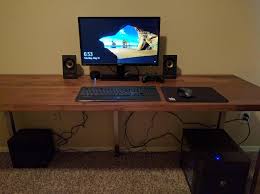 Ikea Hacks Make A Desk With Karlby Countertop And Sjunne Legs Easy Desk Ikea Desk Hack Desk Hacks