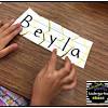 Wooden personalized puzzle name sign is a hand made toy. 1