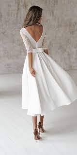 24 Gorgeous Tea Length Wedding Dresses Civil Wedding Dresses Tea Length Wedding Dress Short Wedding Dress