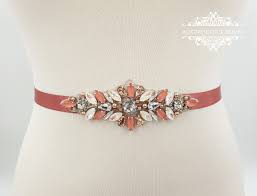 4.5 out of 5 stars 301. Coral Wedding Belt Peach Rhinestone Belt Wedding Dress Belt Bridal Belt Bridal Sash Wedding Dress Sash Wedding Sash Donatella